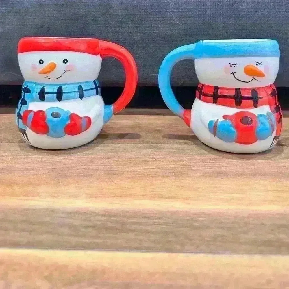 Set of 2 Bay Island Snowman Mugs